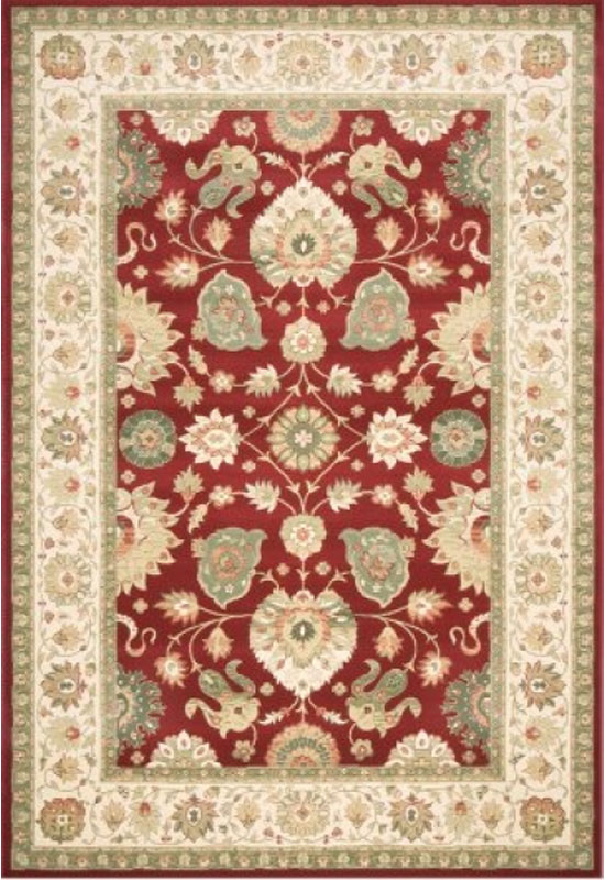 Tappeto orientale annodato a telaio meccanico